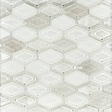 X 5 mm porcelain mosaic tile (8.65 sq. 10 5 X 11 375 Glass Beveled Elongated Hex White Jeffrey Court Tile