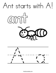 So, you can customize and print for kids to color. Ant Starts With A Coloring Page Twisty Noodle