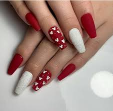 70 Smashing Red Nail Designs That Are Perfect For February 2020 The Glossychic Red Nail Designs Disney Acrylic Nails Red Nails