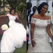 Organza Ruffled Off The Shoulder Lace Mermaid South Africa Nigerian Wedding Dress For Black Woman Simple Mermaid Wedding Dresses Wedding Bride Dress From Everla Lace Mermaid Wedding Dress Pretty Wedding Dresses