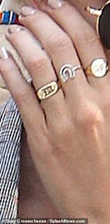 Cartier jewelry is the expression of the jeweler's creativity and style. Miley Cyrus And Kaitlynn Carter Leave A Hotel In New York As Brody Jenner S Ex Flaunts M Logo Ring Daily Mail Online