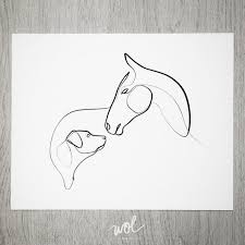 Description Theres Something Remarkable When You See Two Species Harmoniously Interacting With Each Other Dog Line Drawing Dog Art Labrador Retriever Art