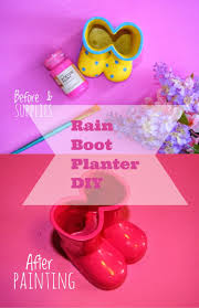 Check out this planter featuring a faux succulent and modeled after the iconic boot from the film; Happy Spring Diy Rain Boot Planter The Yellow Spectacles