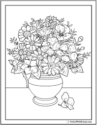 Free flowers coloring pages to print and download. 102 Flower Coloring Pages Print Ad Free Pdf Downloads