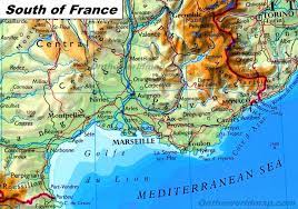 Southern france, also known as the south of france or colloquially in french as le midi, is a defined geographical area consisting of the re. South Of France Map