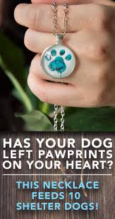 Limited Edition Blue Watercolor Paw Over My Heart Necklace Feeds 10 Shelter Dogs Shelter Dogs Dogs Dog Love