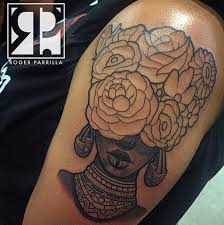 African Queen Black Queen Tattoo Designs Nubian Queen Floral Crown Tattoo Black Girls With Tattoos Tattoos African Tattoo