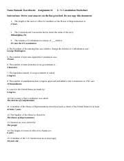 Worksheets are the constitution, united states constitution work, an some of the worksheets displayed are the constitution, united states constitution work, an introduction overview to the us constitution, work 1, the. U S Constitution Worksheet Doc Name Hannah Twardowski Assignment 1 U S Constitution Worksheet Instructions Write Your Answers On The Line Provided Do Course Hero
