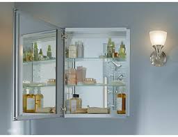 Led lighted silver mirror and medicine cabinet for bathroom, 3d triple color temperature lighting, digital clock, automatic defogger, dimmer, touch screen buttons aquadomusa.com Medicine Cabinets Surface Mount In Wall Framed More Kohler