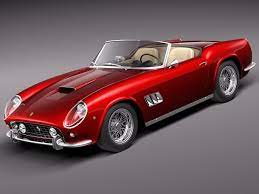 Used ferrari california for sale. Ferrari 250 Gt California Spyder 1958 1962 Oldtimer Car Vehicles 3d Models