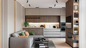 Desain Interior Apartemen Minimalis Dengan Sentuhan Warna Warna Hangat