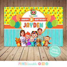Birthday Backdrops For Photos Digital Cocomelon Backdrop Cocomelon Banner Baby Shower Backdrop Birthday Backdrop Birthday Backdrop 1st Birthday Party Themes First Birthday Party Themes