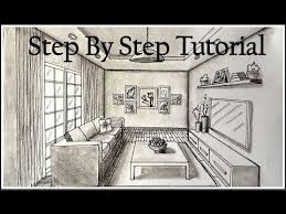 How To Draw Two Point Perspective Easy Drawing Tutorial For Beginners Youtube Room Perspective Drawing Perspective Room One Point Perspective Room