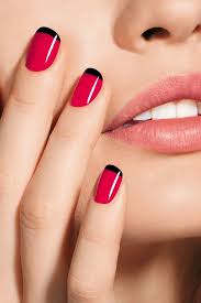 Nageldesign Klassisch French Mit 2 Farben Stilvoll Elegant Und Hochglanzend Ist Da Etwa Mit Shellac Unas De Gel Disenos De Unas Rojas