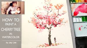 This simple tutorial is accessible for artists of any level. How To Paint A Cherry Tree In Watercolor Painting Trees Youtube