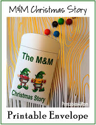 Just fill your jar with the m & m's, seal it up, and wrap a little ribbon around the top of it. The M M Christmas Story Over 8 Free Printables Printables 4 Mom