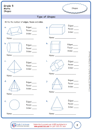 Worksheet Grade 5 Math Type Of Shapes Grade 6 Math Worksheets Grade 5 Math Worksheets 1st Grade Math Worksheets