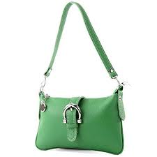 Modamoda De Ital City Sac A Bandouliere En Cuir Petit T05 Couleur Vert Sac A Main Vert Sac Bandouliere Sac