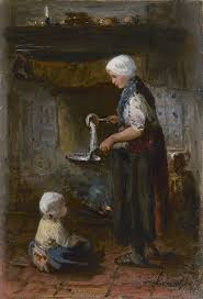 jozef israels op de verjaardag idee verf schilderij kunstwerk