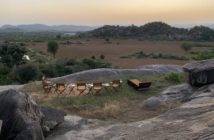 Rugged Aravalli wilderness near Sariska, AI generated
