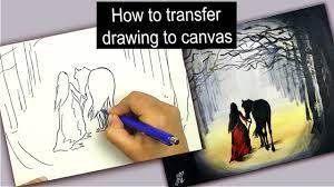 How To Transfer Drawing To Canvas Easy Technique Canvas Painting Tutorials Acrylic Painting For Beginners Art Instruction Videos