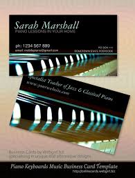 Unique and trendy business cards for music teachers. Piano Business Card Citem