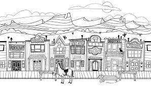 City Coloring Pages Best Coloring Pages For Kids Coloring Pages Town Drawing Western Town