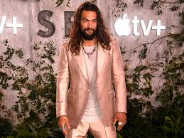Rose gold and blush spring wedding color inspirations: Jason Momoa Rose Gold Tom Ford Suit Purewow