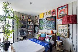 Even if you love the look of all white decor and bedding, this bench is sure to add a much needed pop of color to your room. Fun Quirky Bedroom Funky Home Decor Quirky Bedroom Rooms Home Decor