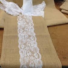 14 Burlap Lace Runner With 6 Lace Lace Table Runners Lace Runner Burlap Lace