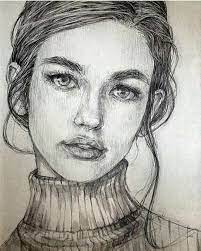 Down the center line, draw a nose. Pin By Fana Rahmat On Drawing Art Art Drawings Sketches Art Sketches