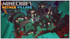 How To Build A Village In The Nether Minecraft 1 16 Warped Forest Minecraft Minecraft Blueprints Minecraft 1