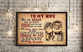 To My Wife Poster You Are My Sunshine Art Print Movie Lover Etsy In 2021 Soulmate Love Quotes Wife Quotes Love Quotes