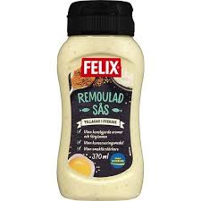 A mayonnaise sauce flavoured with herbs , mustard , pickles , anchovies , and capers ,. Remoulade Sauce 370ml Ditt Svenska Skafferi