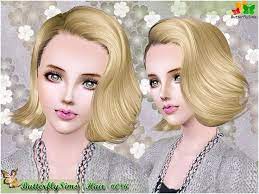 Underneath The Sims 3 Free Butterfly Sims Hair 086 Donated Sims Hair Womens Hairstyles Hairstyle