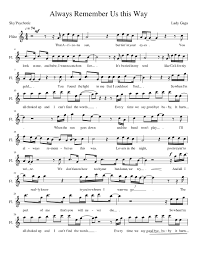 I'll never love again (from a star is born) (official music video). Always Remember Us This Way Sheet Music For Flute Solo Musescore Com