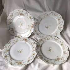| limoges floral dinnerware plates. Antique Limoges Pink Floral 4 Princess Luncheon Plates France 1800 S Farmhouse Collectible China Dinnerware Shabby Chic Serving Dining Carol S True Vintage And Antiques