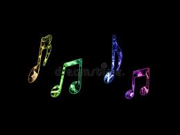 Download premium illustration of yellow flowing music notes on black background vector by chayanit about music, music background, music note, melody. Colorful Music Notes Stock Illustration Illustration Of Bright 140131870