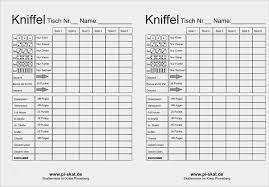 Kniffel spielplan (pdf) zum ausdrucken. Kniffelblock Drucken