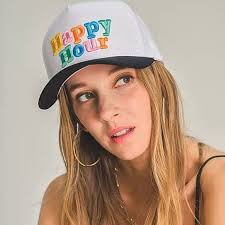 TCM0033 Happy Hour Embroidered Trucker Hat