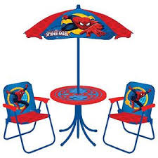 Marvel Ultimate Spider Man 4 Piece Patio Table And Chairs Set Marvel Ultimate Spider Man Spiderman Table And Chair Sets