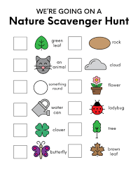 This one has interesting items like hunting for a red flower, flat rock these indoor scavenger hunt games printable for kids are perfect to keep kids busy when you can't go out on a rainy day or winter months. Printable Nature Scavenger Hunt From Thirty Handmade Days