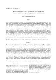 Kalkulator dan graf tukaran mata wang asing terkini untuk semua mata wang seluruh dunia. Pdf Modelling Exchange Rates Using Regime Switching Models