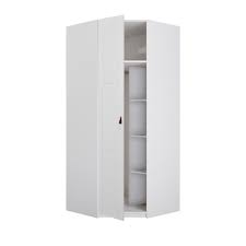 Das set besteht aus zwei kleiderschränken und einem eckschrank. Lifetime Weisser Eckkleiderschrank Mit Drehturen Aus Dem Endlossystem Wallenfels Onlineshop