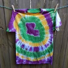 Alligator trio on a purple green gold specialty beads. Louisiana Mardi Gras Tie Dye Shirts Purple Green And Gold Etsy