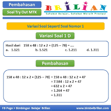Semoga selalu sehat ya.nah kali ini kakak ingin berbagi tentang beberapa soal to uasbn pada mata pelajaran bahasa indonesia yang dikhususkan untuk kelas 6 sd/mi, soal ini merupakan soal yang diambil dari tahun 2018 mencangkup pilihan ganda dan essay. Pembahasan Soal Try Out Matematika Kelas 6 Sd Bagian 1 Operasi Bilangan Bulat Bimbel Brilian
