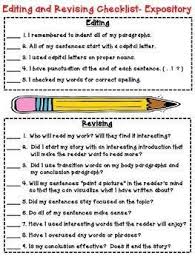 Free Editing And Revising Checklist For Expository Writing Expository Writing Writing Lessons Third Grade Writing