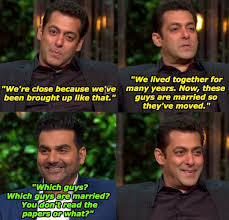 Salman Khan Is Still A Virgin Latest Funny Jokes Koffee With Karan Bollywood Memes
