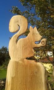 Eichhornchen Holz Im Garten Gartenzaun Selber Bauen Holz Herbst