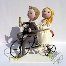 Bicycle Wedding Cake Topper Handmade Original By Weddingdaysshop 163 00 Matrimonio Idee